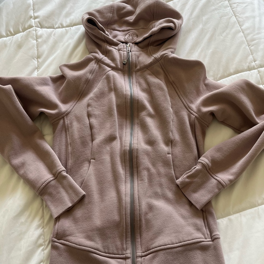 Taupe Zip-Up Hoodie